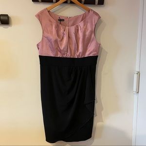 M&S NWT sheath dress pink/black US Sz 12 /UK Sz 16